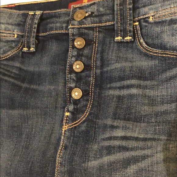 7 for all mankind denim jean mini skirt size 27 - Picture 8 of 12